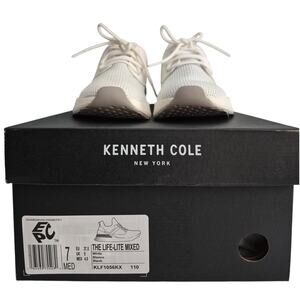 Kenneth Cole New York Women Life-lite Mixed Sneaker 7 White